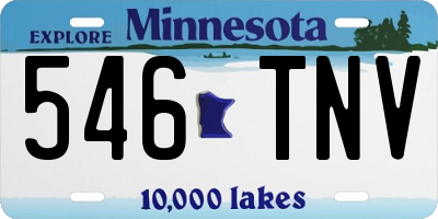MN license plate 546TNV
