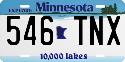 MN license plate 546TNX