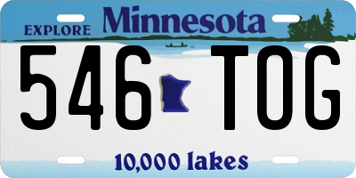 MN license plate 546TOG
