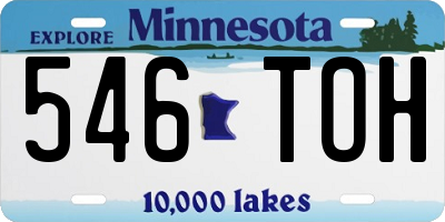 MN license plate 546TOH