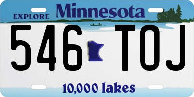 MN license plate 546TOJ