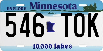 MN license plate 546TOK