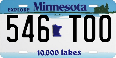 MN license plate 546TOO