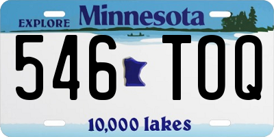 MN license plate 546TOQ