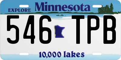 MN license plate 546TPB
