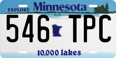 MN license plate 546TPC