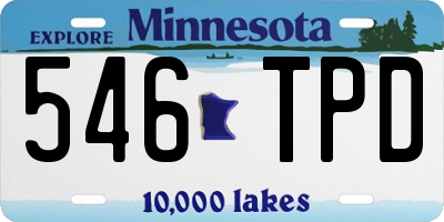 MN license plate 546TPD