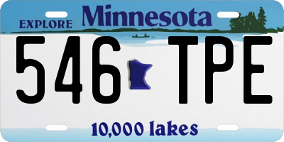 MN license plate 546TPE