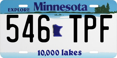 MN license plate 546TPF