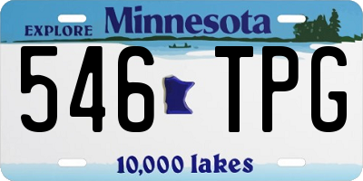MN license plate 546TPG