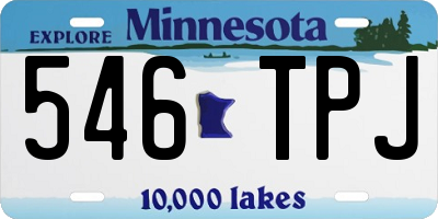 MN license plate 546TPJ