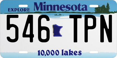 MN license plate 546TPN