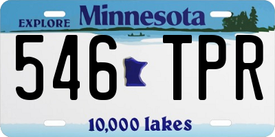MN license plate 546TPR