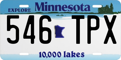 MN license plate 546TPX