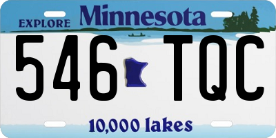 MN license plate 546TQC