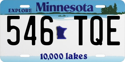 MN license plate 546TQE