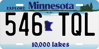 MN license plate 546TQL