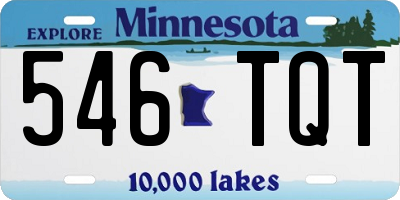 MN license plate 546TQT