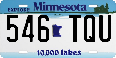 MN license plate 546TQU