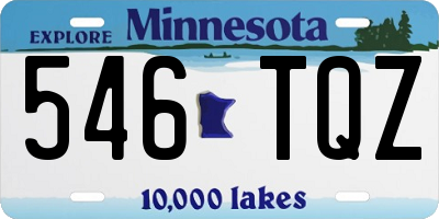 MN license plate 546TQZ