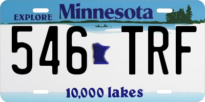MN license plate 546TRF