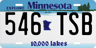 MN license plate 546TSB