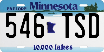 MN license plate 546TSD