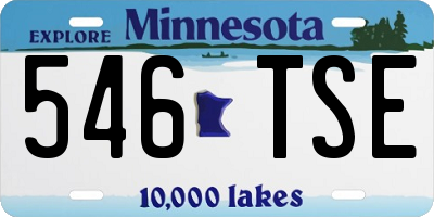 MN license plate 546TSE