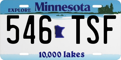 MN license plate 546TSF
