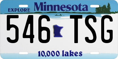MN license plate 546TSG