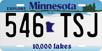 MN license plate 546TSJ