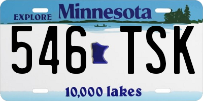 MN license plate 546TSK