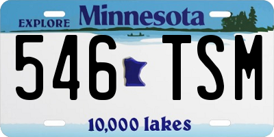 MN license plate 546TSM