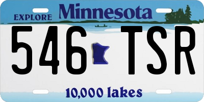 MN license plate 546TSR
