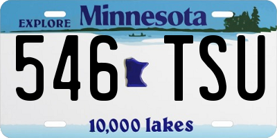 MN license plate 546TSU