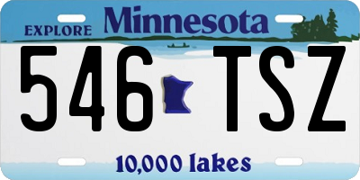 MN license plate 546TSZ