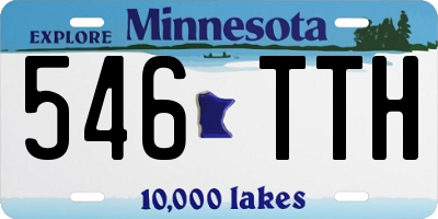 MN license plate 546TTH