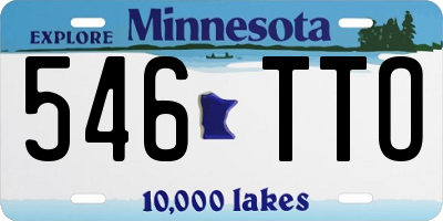 MN license plate 546TTO