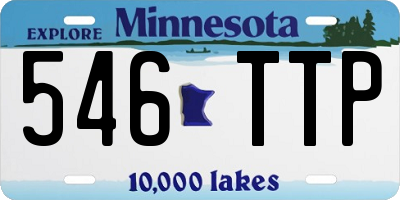 MN license plate 546TTP