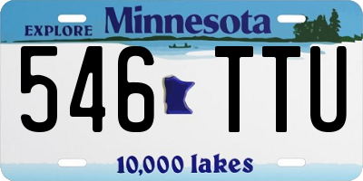 MN license plate 546TTU