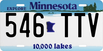 MN license plate 546TTV