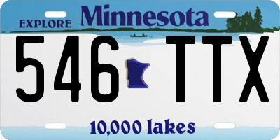 MN license plate 546TTX