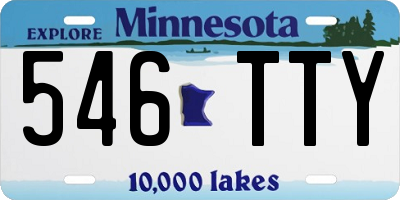 MN license plate 546TTY