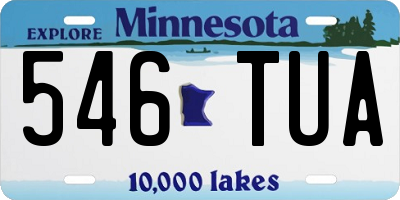 MN license plate 546TUA