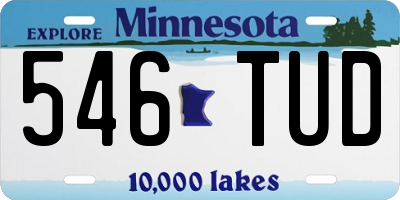 MN license plate 546TUD