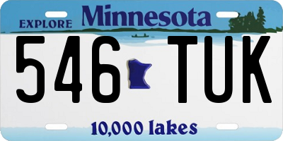 MN license plate 546TUK