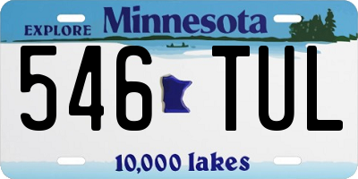 MN license plate 546TUL