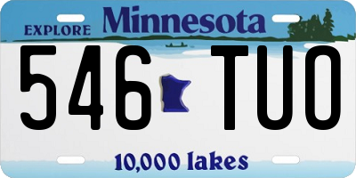 MN license plate 546TUO