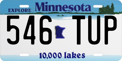 MN license plate 546TUP