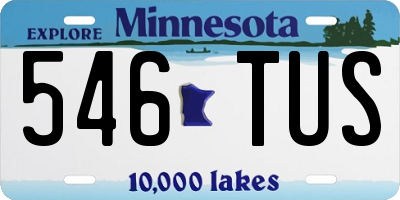 MN license plate 546TUS